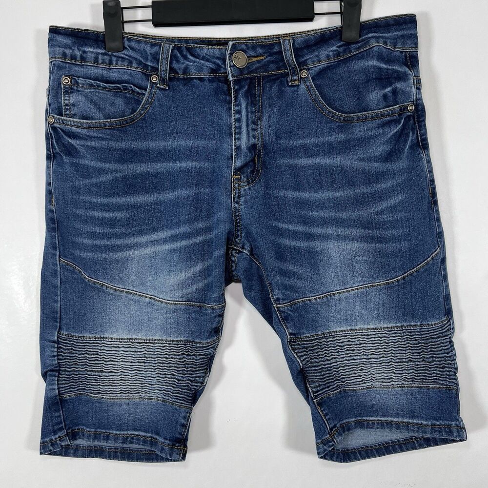 XRAY Jeans Denim Shorts Jorts Mens Size 30 (32x12 Measured) Blue Grunge Punk